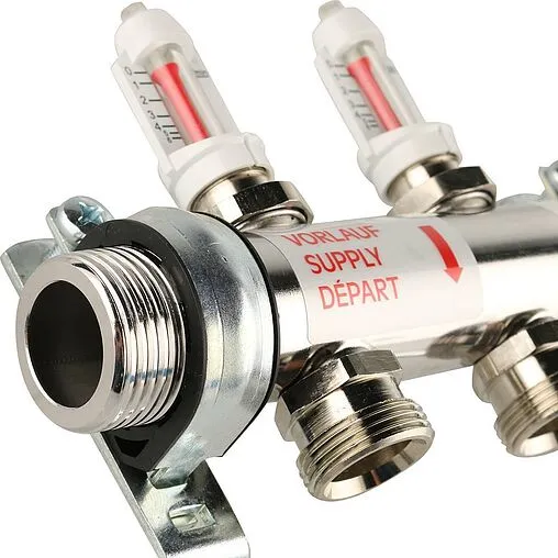 Группа коллекторная с расходомерами 4 отвода 1&quot;н/н x ¾&quot;ек Rehau HKV-D 12080411002