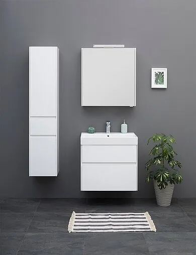 Шкаф-пенал подвесной Aquanet Бруклин 35 L белый 00209827