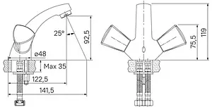 Смеситель для раковины IDDIS Bounce хром BOUSB00i01, 2