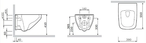 Унитаз подвесной безободковый Am.Pm Inspire 2.0 FlashClean белый C50A1700SC