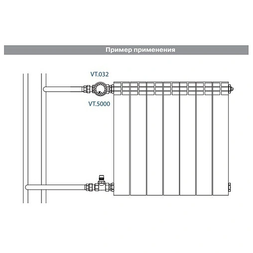 Вентиль терморегулирующий прямой ½&quot; в/н Valtec VT.032.N.04