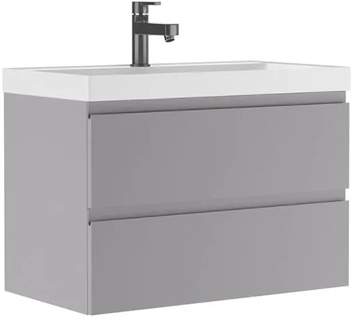 Тумба под умывальник подвесная Домино Graffo 80 светло-серый DGr2421T