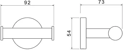 Крючок двойной Aquatek Оберон хром AQ4202CR