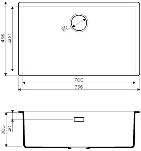Мойка кухонная Omoikiri Yamakawa 75-U/I-CN canyon 4997030