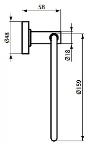 Полотенцедержатель Ideal Standard IOM хром A9130AA, 3