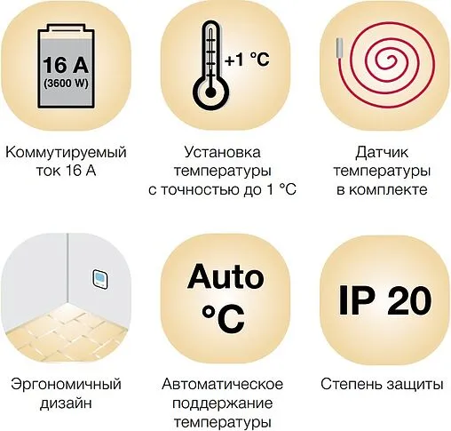 Терморегулятор Electrolux Thermotronic Basic слоновая кость ETB-16 EEC