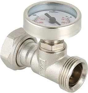 Тройник коллекторный с термометром (0-80°С) ¾&quot;ек x ¾&quot;ек Valtec VT.4615.0.0, 5