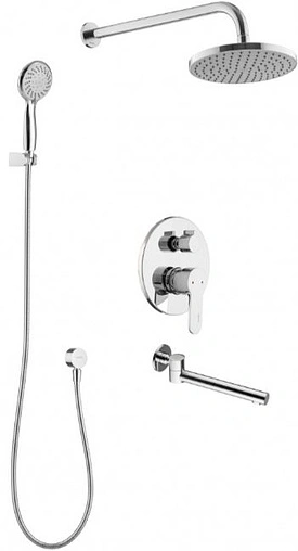 Душевая система со смесителем для ванны Swedbe Platta хром 5544