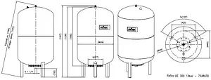 Гидроаккумулятор Reflex DE 300л 16 бар 7348630, 2