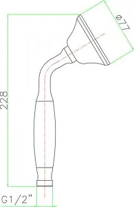 Лейка ручного душа Fiore хром 35DOC011 Лейка ручного душа Fiore хром 35DOC011, 2
