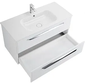 Тумба-умывальник подвесная Cezares Eco 100 Bianco Lucido ECO-CER-1000-2C-SO-BL+CZR-NAT-100-LVB Тумба-умывальник подвесная Cezares Eco 100 Bianco Lucido ECO-CER-1000-2C-SO-BL+CZR-NAT-100-LVB, 4