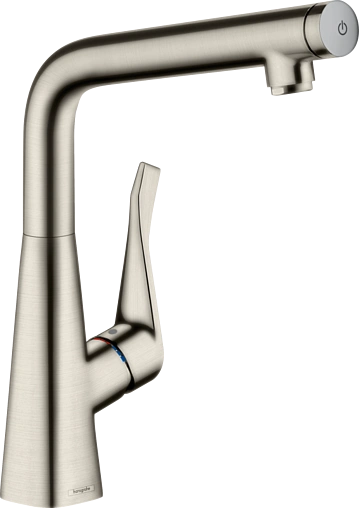 Смеситель для кухни Hansgrohe Metris Select M71 320 1jet под сталь 14883800