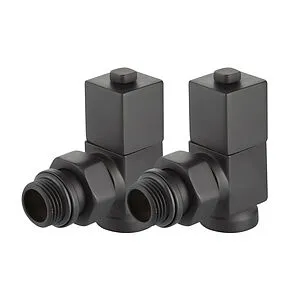 Комплект вентилей запорных угловых ½" в/н Royal Thermo Cube черный RTE 56.0009 Комплект вентилей запорных угловых ½" в/н Royal Thermo Cube черный RTE 56.0009, 1