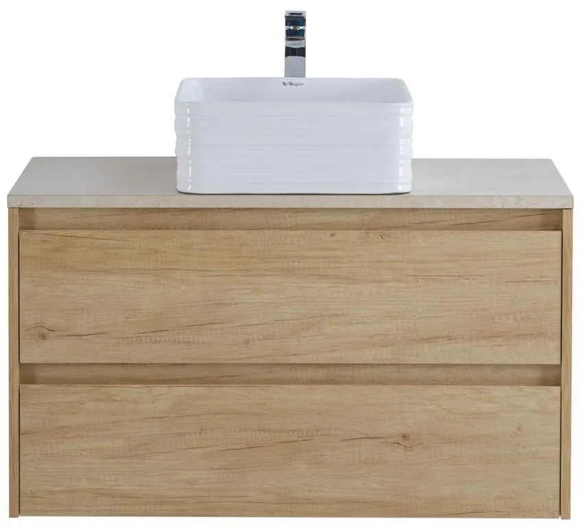 Тумба-умывальник подвесная BelBagno KRAFT 90 Rovere Nebrasca Nature KRAFT-900-2C-SO-RNN+, 1