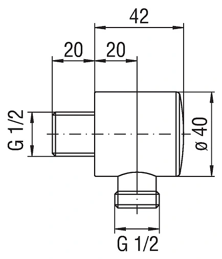 Шланговое подключение Nobili хром AD150/1CR