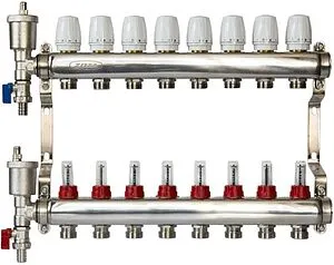 Группа коллекторная с расходомерами 8 отводов 1&quot;в/в x ¾&quot;ек Zota GR4932008008, 1