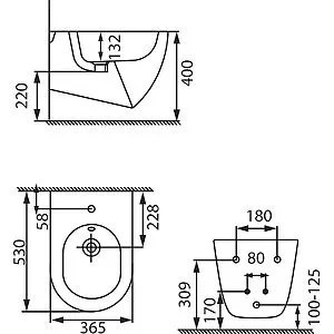 Биде подвесное Allen Brau Reality антрацит 4.32008.AN Биде подвесное Allen Brau Reality антрацит 4.32008.AN, 2