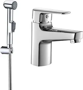 Смеситель для раковины с гигиеническим душем SMARTsant Инлайн хром SM103511AA Смеситель для раковины с гигиеническим душем SMARTsant Инлайн хром SM103511AA, 1