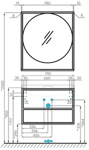 Тумба-умывальник подвесная Aquaton Лофт Фабрик 80 дуб эндгрейн 1A2424K1LTDU0, 2