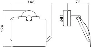 Держатель туалетной бумаги Aquatek Оберон чёрный матовый AQ4209MB, 2