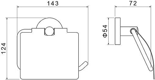 Держатель туалетной бумаги Aquatek Оберон чёрный матовый AQ4209MB