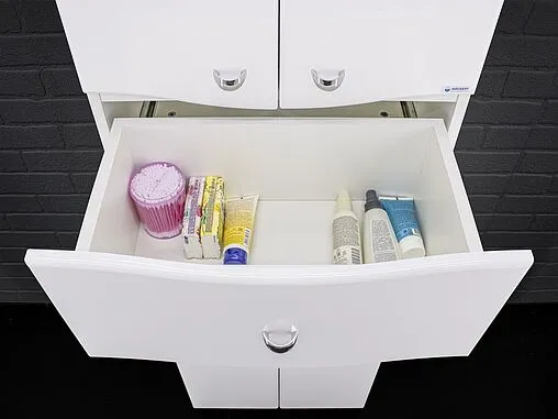 Шкаф-пенал напольный Айсберг Волна 50 белый DA1011PR