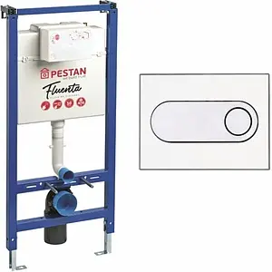 Инсталляция для подвесного унитаза Set 3 в 1 Pestan Fluenta SET40006356OW кнопки/белый, рамка/белый Инсталляция для подвесного унитаза Set 3 в 1 Pestan Fluenta SET40006356OW кнопки/белый, рамка/белый, 1