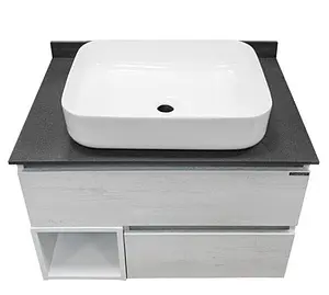 Тумба-умывальник подвесная Comforty Прага 75 дуб белый/серый 00004144201CF Тумба-умывальник подвесная Comforty Прага 75 дуб белый/серый 00004144201CF, 5