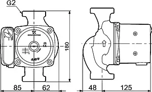 Насос циркуляционный Grundfos UPS 32-80 180 95906443 Насос циркуляционный Grundfos UPS 32-80 180 95906443, 3