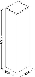 Шкаф-пенал подвесной Isvea Bei 35 белый 21BE3165035I Шкаф-пенал подвесной Isvea Bei 35 белый 21BE3165035I, 2
