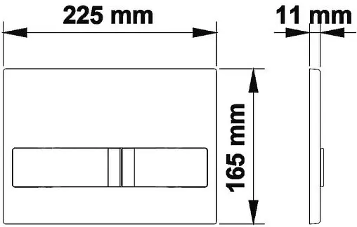 Клавиша смыва для унитаза Koller Pool Neon Dune 1200 SL KP-226-017 черный матовый