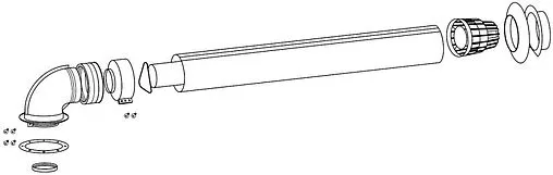 Комплект дымохода Ø 80/125мм L=750мм Protherm 3003202753