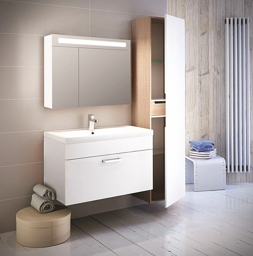 Тумба под умывальник подвесная IDDIS New Mirro 80 белый NMIR80Wi95