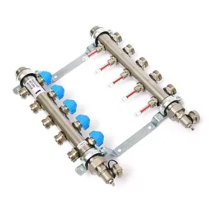 Группа коллекторная с расходомерами 5 отводов 1&quot;н/н x ¾&quot;ек Uni-fitt 455W4305, 2