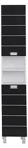 Шкаф-пенал напольный Aquanet Доминика 35 белый/чёрный 170801 Шкаф-пенал напольный Aquanet Доминика 35 белый/чёрный 170801, 4