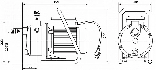 Насос поверхностный Wilo Jet WJ-203-EM 4081225