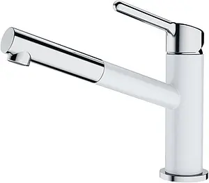 Смеситель для кухни с выдвижным изливом Franke Orbit белый/хром 115.0623.139 Смеситель для кухни с выдвижным изливом Franke Orbit белый/хром 115.0623.139, 1