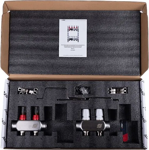 Группа коллекторная с расходомерами 2 отвода 1&quot;в/в x ¾&quot;ек FDV S1101A-½