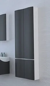 Шкаф-пенал подвесной двухстворчатый Aquaton Ондина 50 графит/белый 1A175803ODG20 Шкаф-пенал подвесной двухстворчатый Aquaton Ондина 50 графит/белый 1A175803ODG20, 3