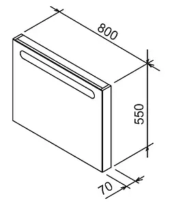 Зеркало с подсветкой Ravak Chrome 80 белый X000000550 Зеркало с подсветкой Ravak Chrome 80 белый X000000550, 2