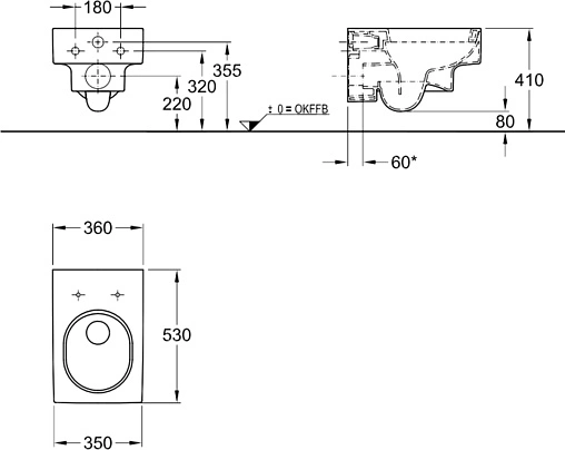 Унитаз подвесной Keramag Preciosa II белый 203200000