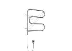 Полотенцесушитель электрический F-образный Terminus Электро 25 ПСЭ F 600х600 полированная сталь 4620768883897, 2