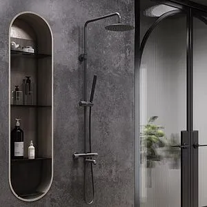 Душевая система с термостатом для ванны Damixa Scandinavian Pure чёрный матовый 936810300 Душевая система с термостатом для ванны Damixa Scandinavian Pure чёрный матовый 936810300, 3