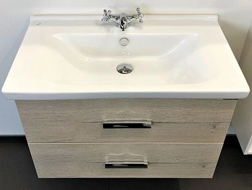 Тумба-умывальник подвесная Comforty Парма 80 дуб дымчатый 00004143491CF