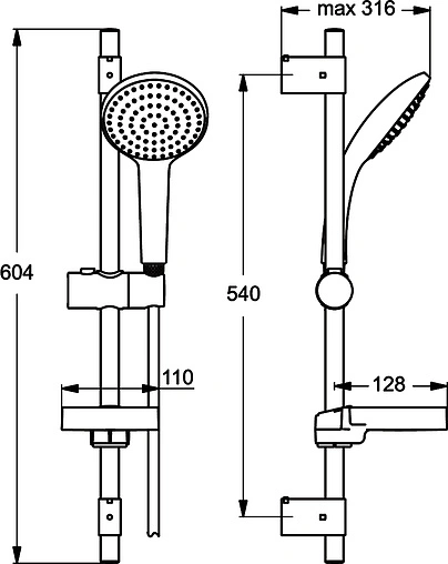 Душевая стойка Ideal Standard IdealRain хром B9423AA