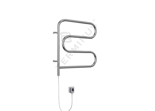 Полотенцесушитель электрический F-образный Terminus Электро 25 ПСЭ F 600х600 полированная сталь 4620768883897