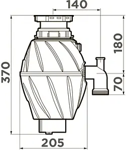 Измельчитель пищевых отходов Omoikiri Nagare Nagare 500 4995060 Измельчитель пищевых отходов Omoikiri Nagare Nagare 500 4995060, 2