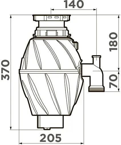 Измельчитель пищевых отходов Omoikiri Nagare Nagare 500 4995060
