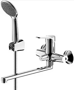 Смеситель для ванны с длинным изливом Bravat Emeralda хром F6135147CP-LB-RUS, 1