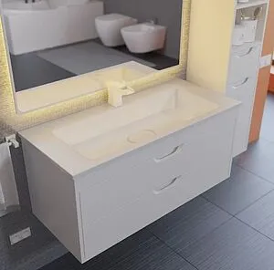 Тумба под умывальник подвесная Uperwood UPD Modul 95 белый матовый 2930205254 Тумба под умывальник подвесная Uperwood UPD Modul 95 белый матовый 2930205254, 3